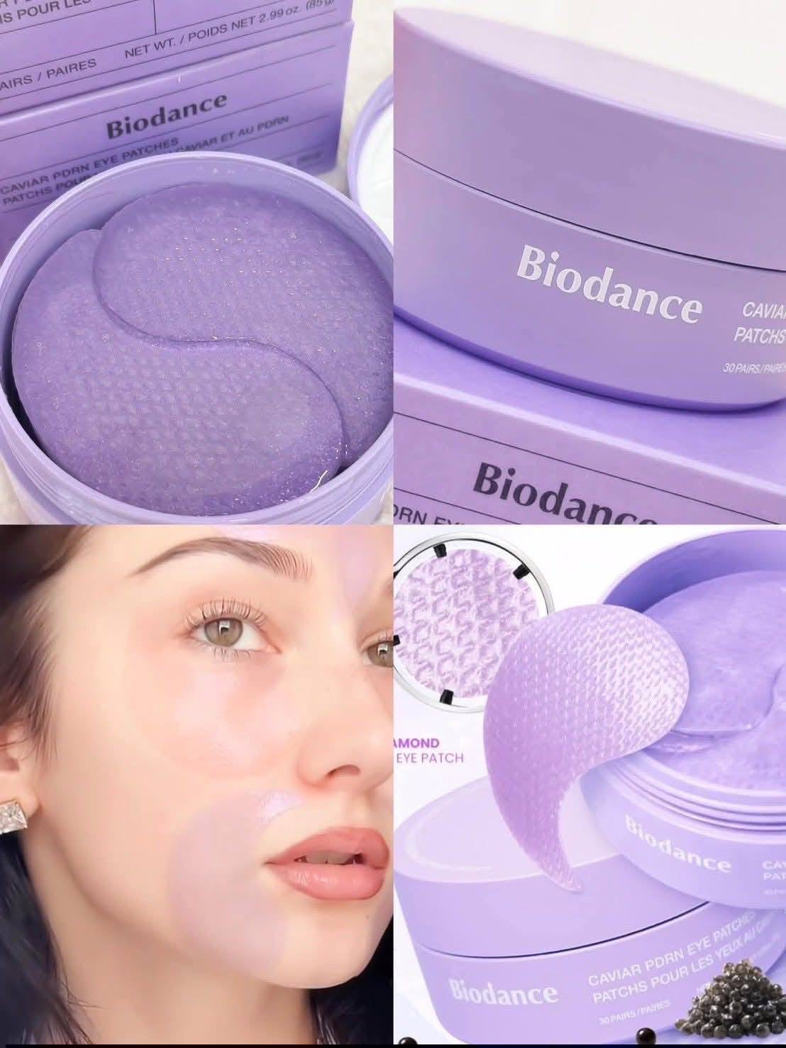 อายม่วง Biodance Caviar PDRN Eye Patches (30คู่)