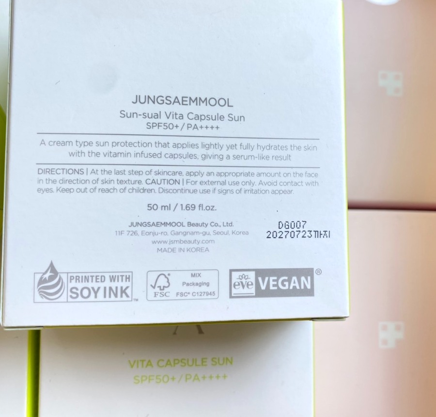 Jung Saem Mool Sunsual Vita Capsule Sun SPF50+ PA++++ 50ml.