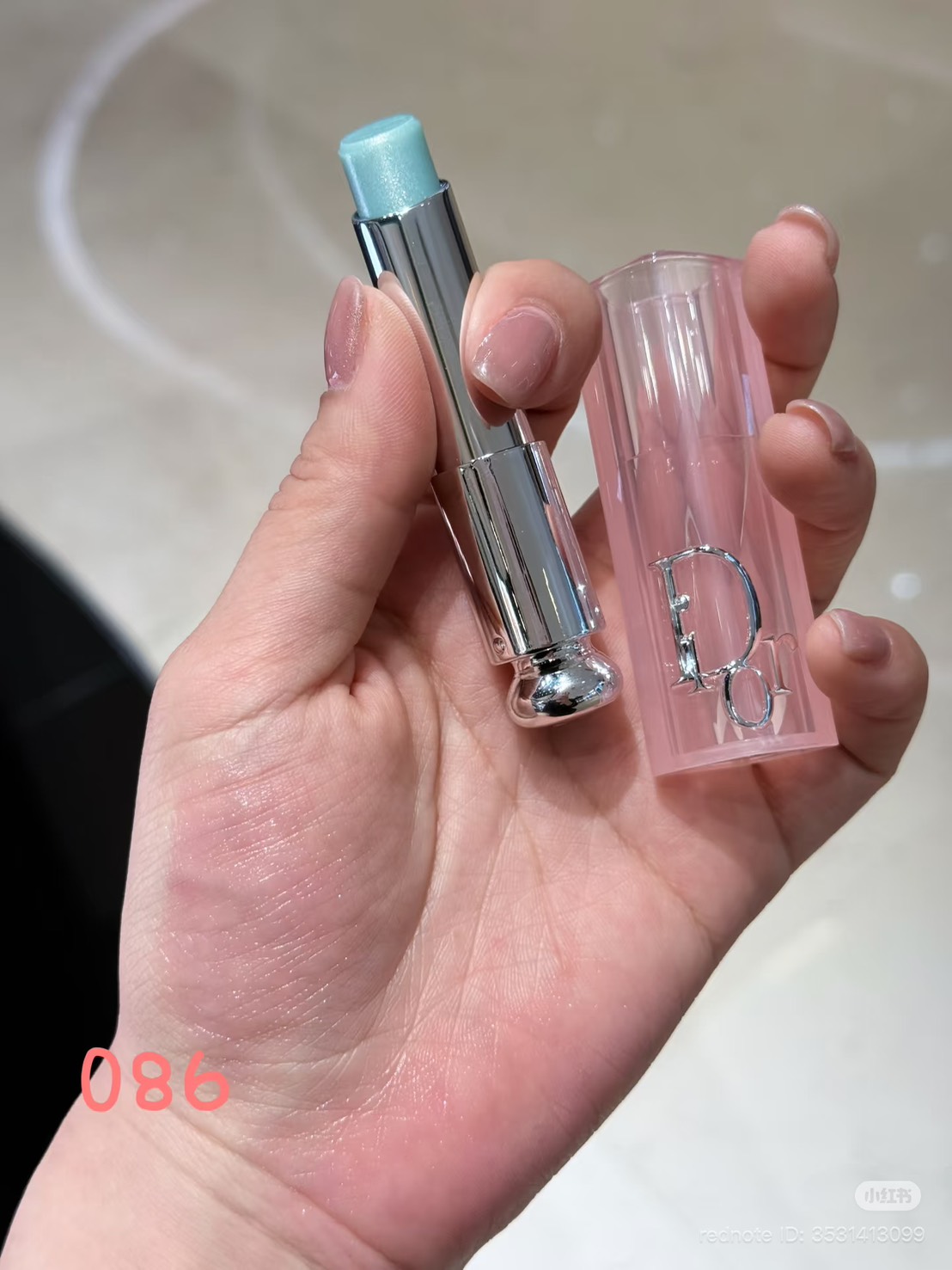 NoBoxไม่มีกล่อง/รุ่นใหม่- Dior Addict Lip Glow 3.5g. #078 Icy Blue (เคาเตอร์ 1,700฿)
