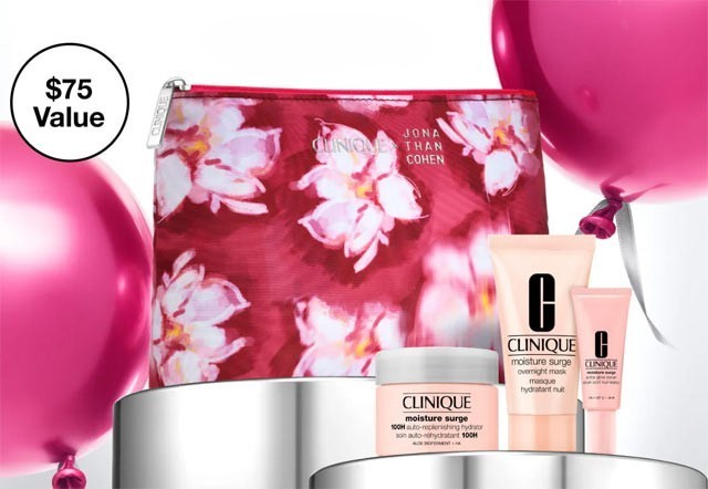 Clinique x Jonathan Cohen (4pcs.) Bright and Glow Kit Moisture Surge Travel Size Set