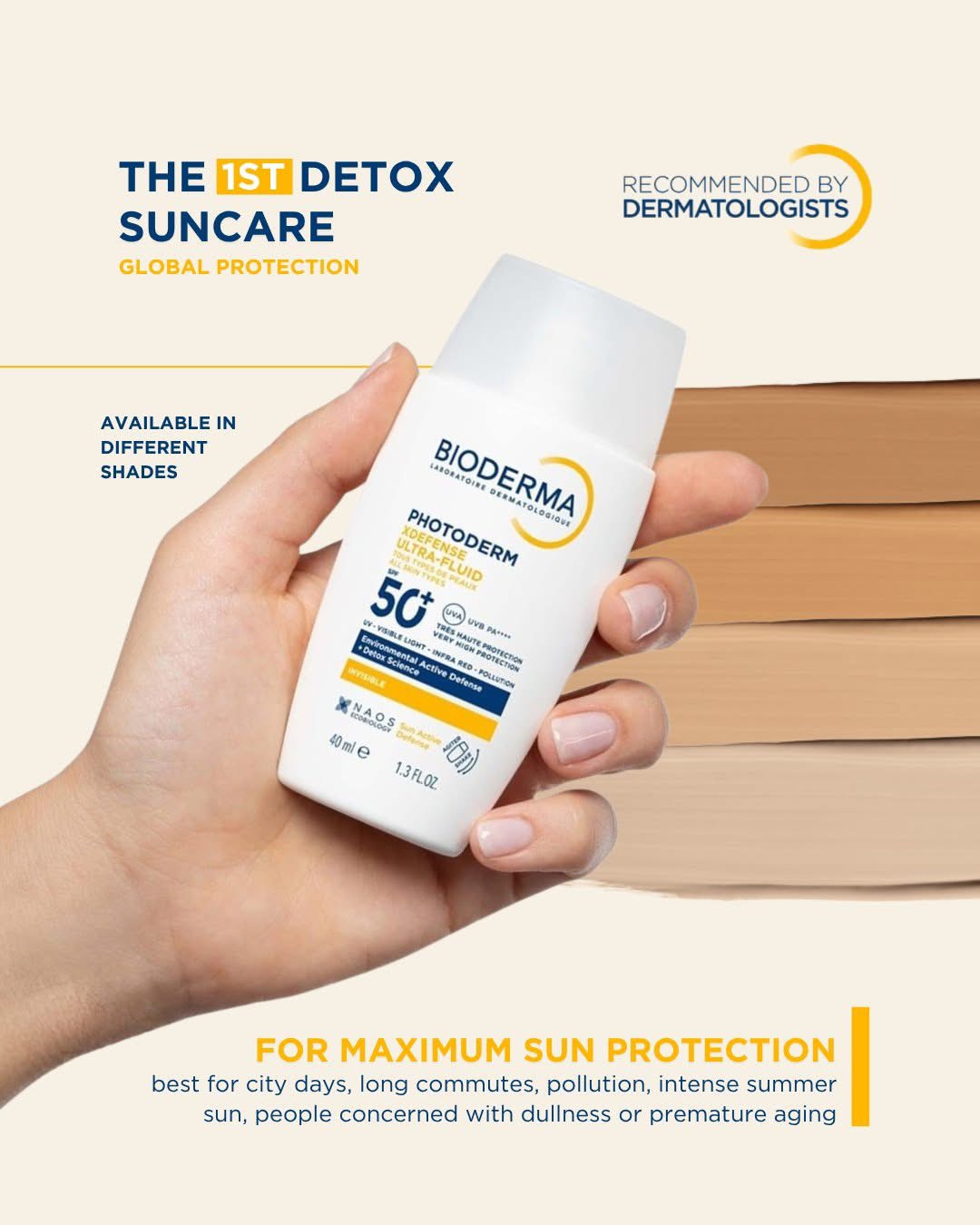 Bioderma Photoderm XDefense Ultra-Fluid SPF50+ PA++++ 40ml. Teinte 