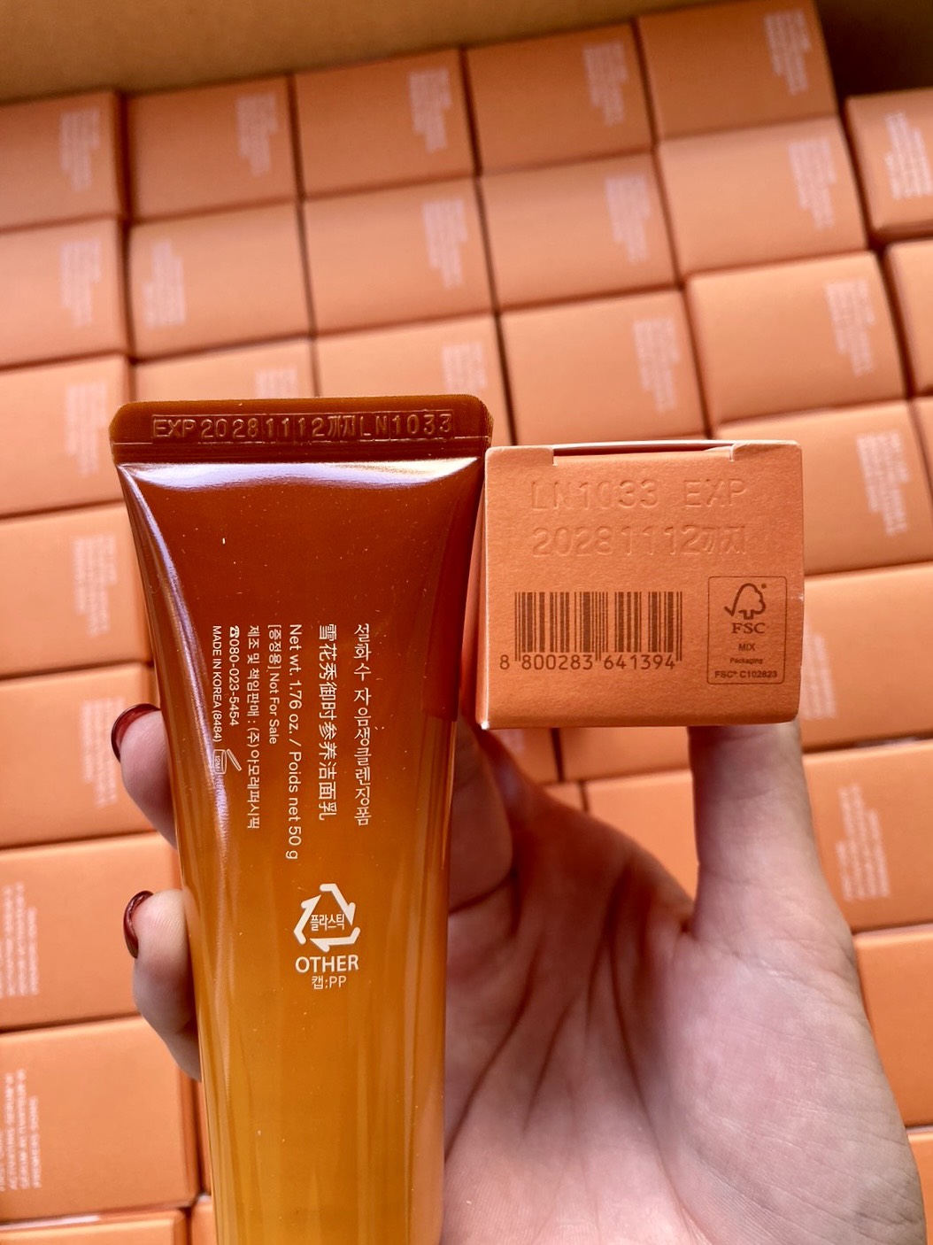 โฟมหลอด Sulwhasoo Concentrated Ginseng Rejuvenating Cleansing Foam 50g.