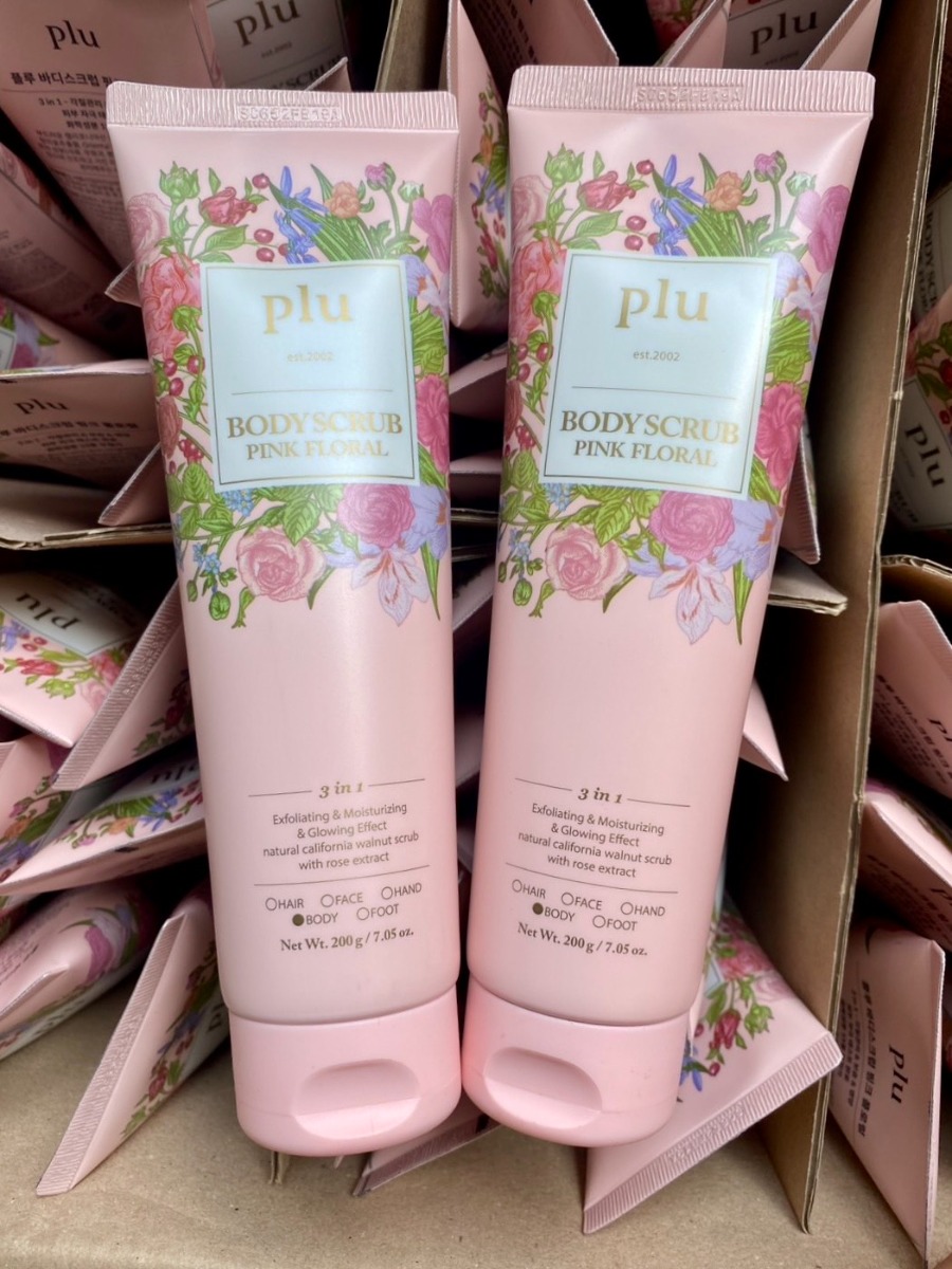 Plu Body Scrub Pink Floral 200g.