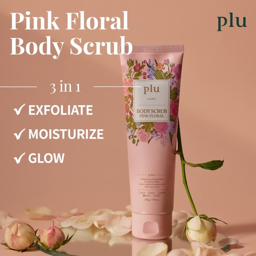 Plu Body Scrub Pink Floral 200g.