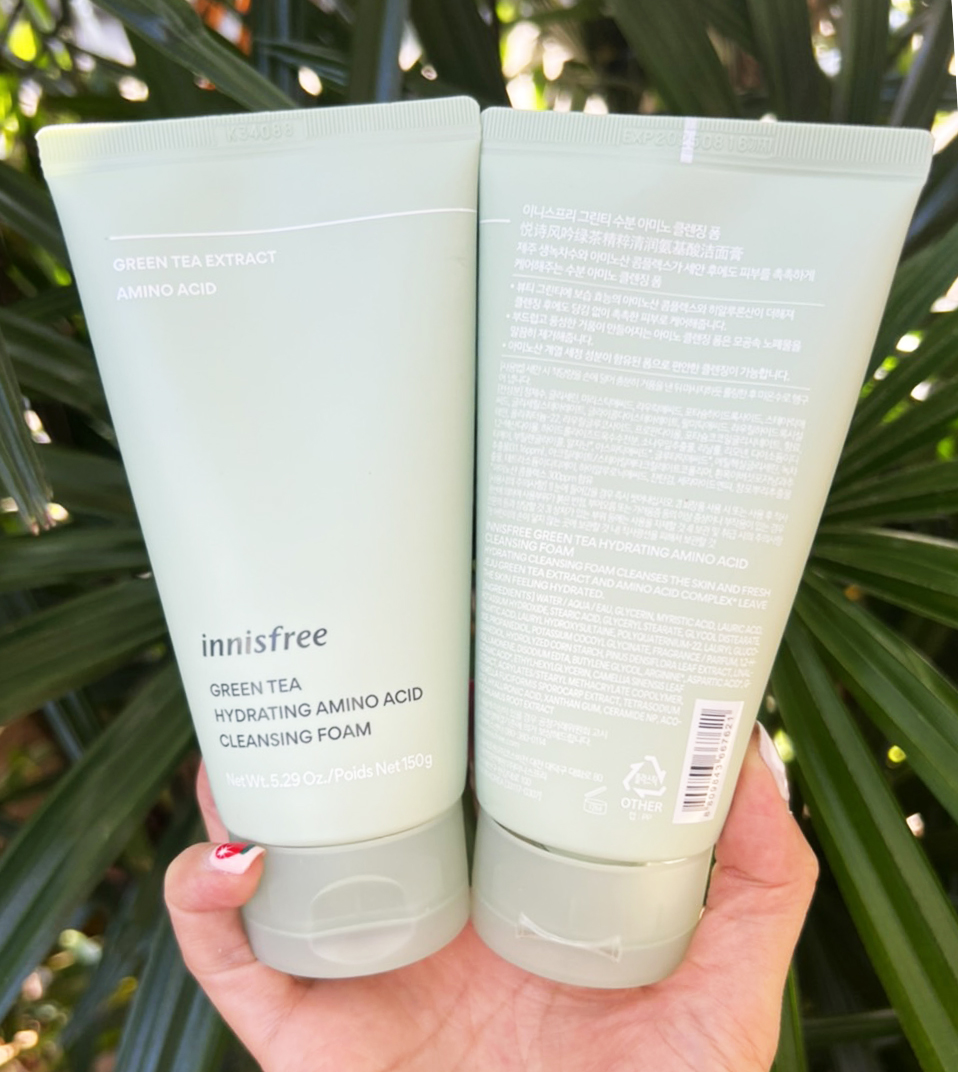 Innisfree Green Tea Hydrating Amino Acid Cleansing Foam 150g.