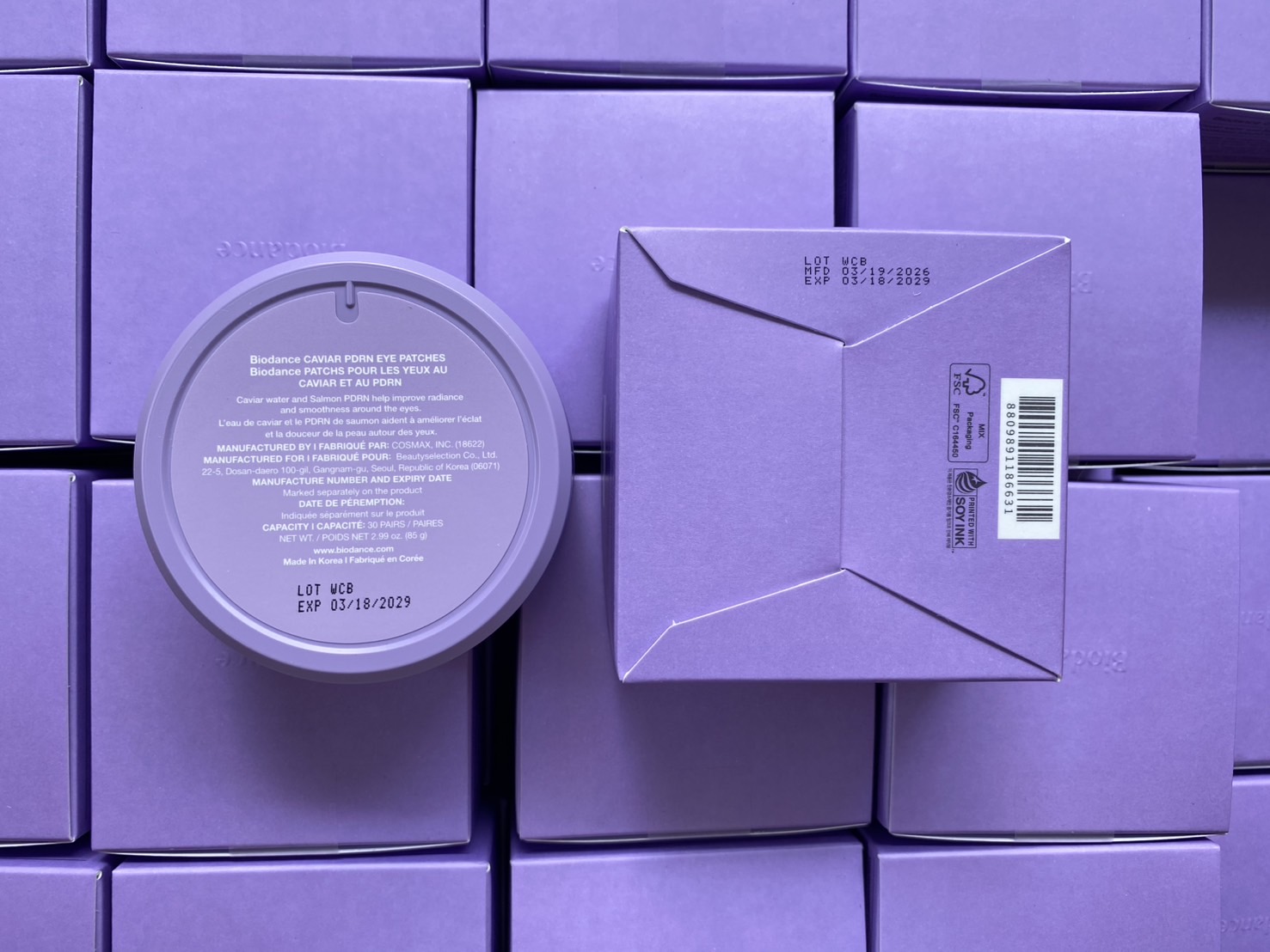 อายม่วง Biodance Caviar PDRN Eye Patches (30คู่)