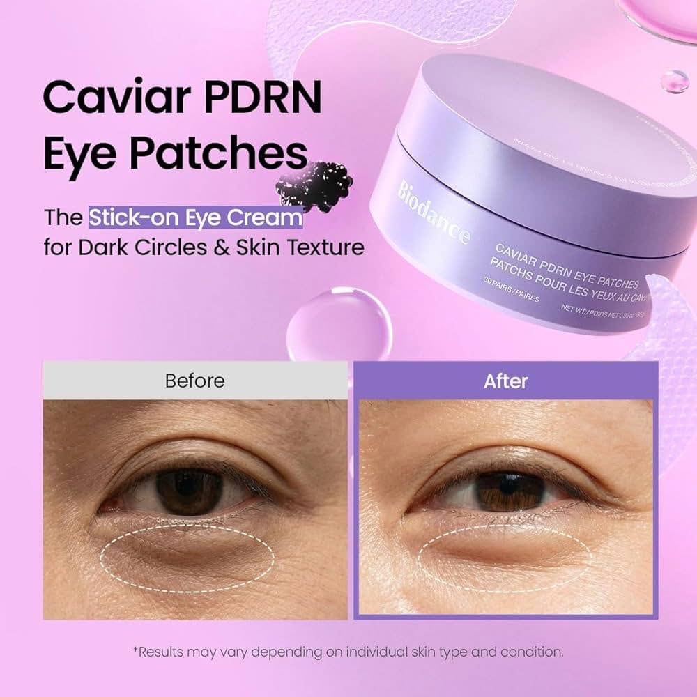 อายม่วง Biodance Caviar PDRN Eye Patches (30คู่)