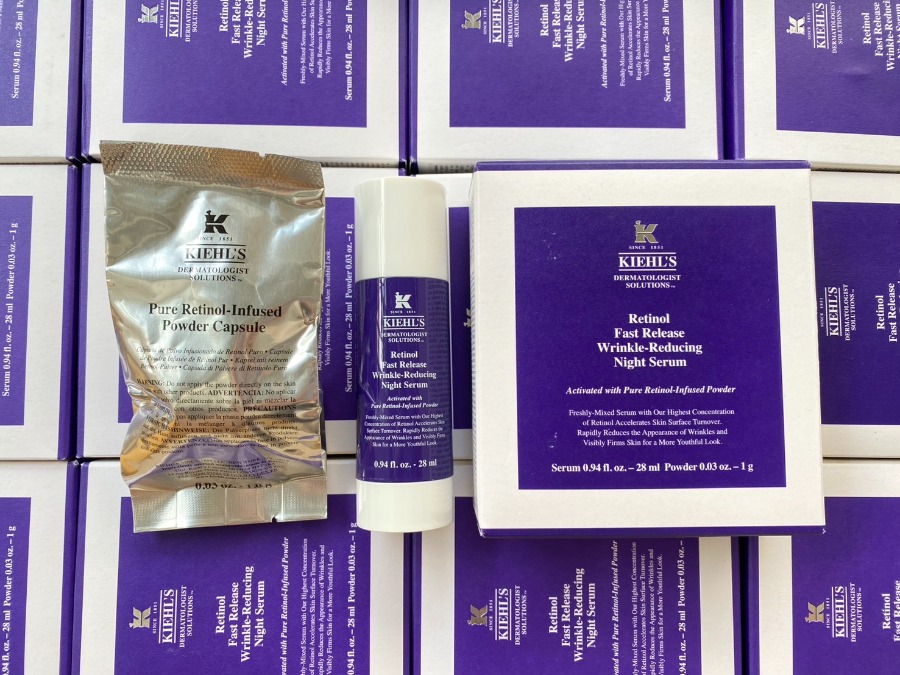Kiehl's Retinol Fast Release Wrinkle-Reducing Night Serum 28ml .+ Powder 1g.