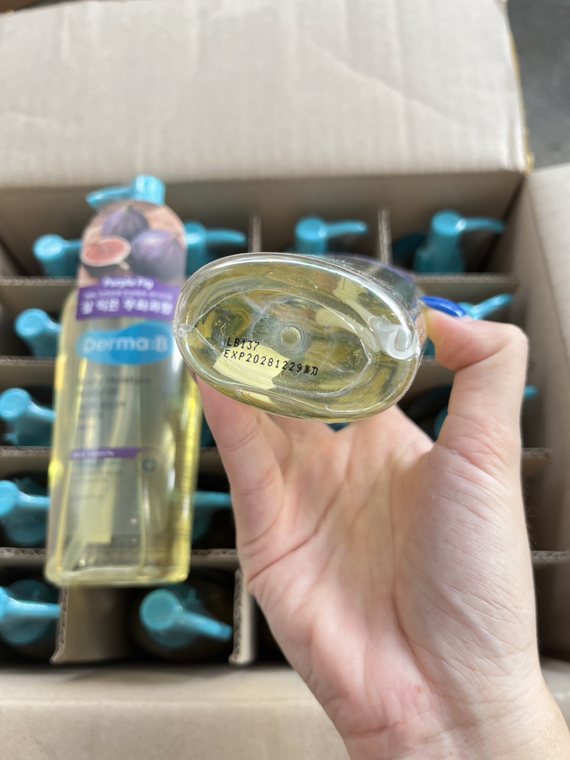 Derma:B Daily Moisture Body Oil 200ml. หัวปั้ม