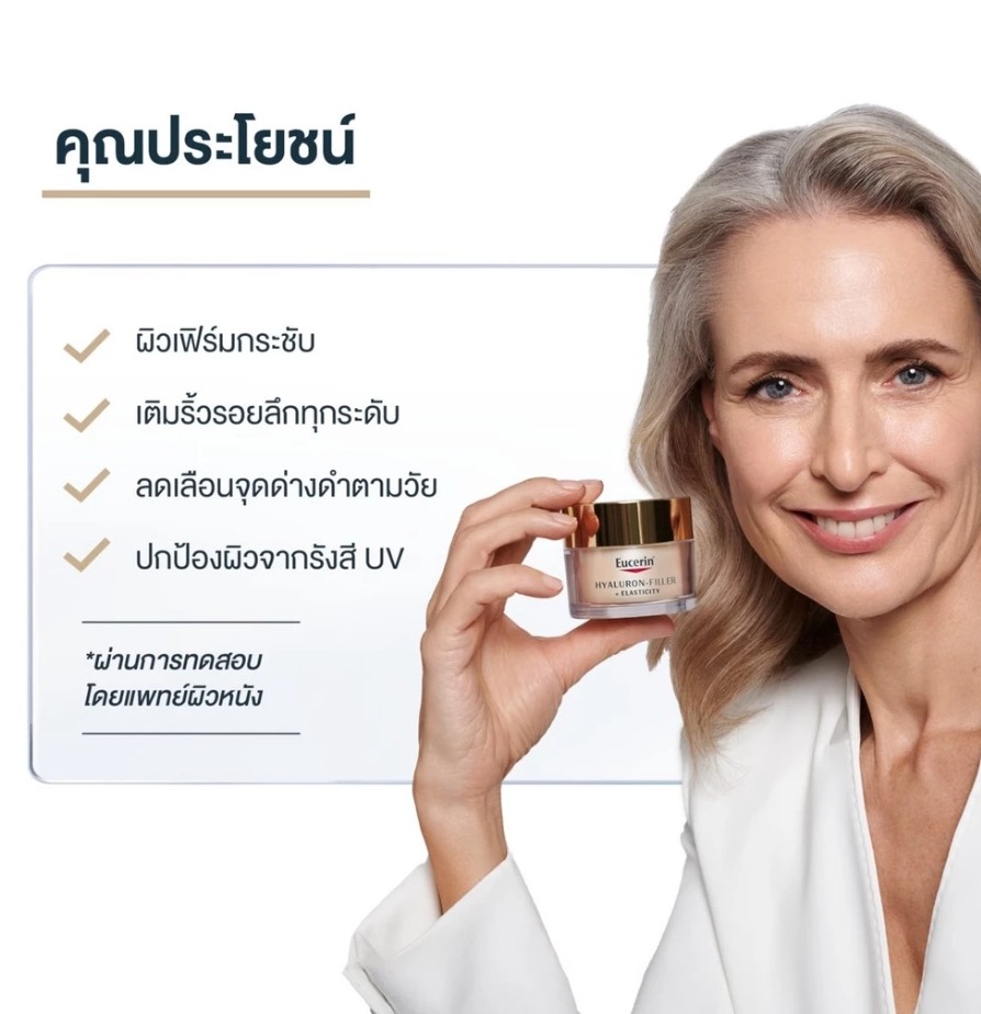 เดย์ทอง Eucerin Hyaluron Filler + Elasticity Day Cream SPF15 ขนาด 50ml.
