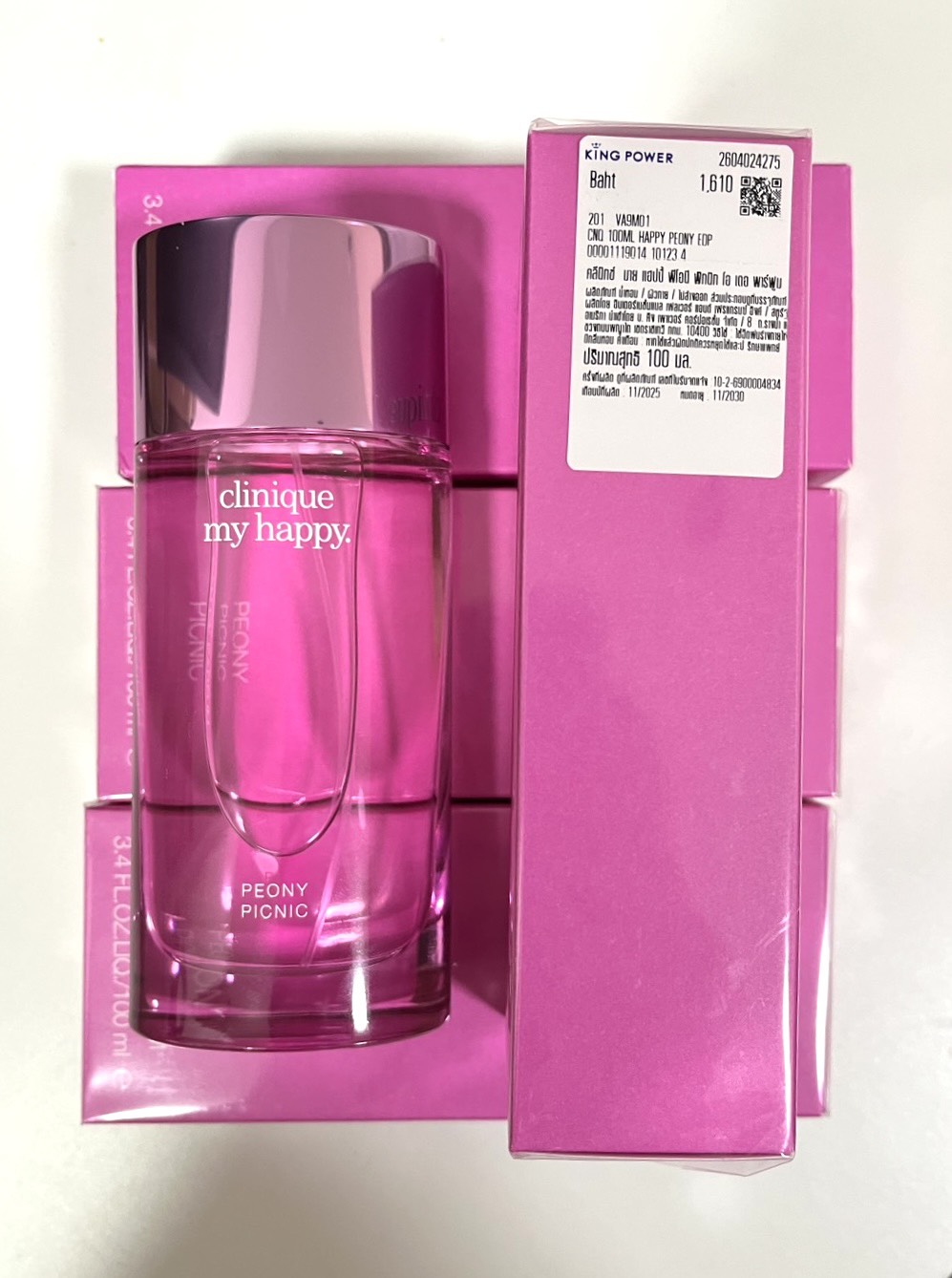 ป้ายKing - Clinique My Happy Peony Picnic Eau de Parfum 100ml. (เคาเตอร์ 4,200฿)