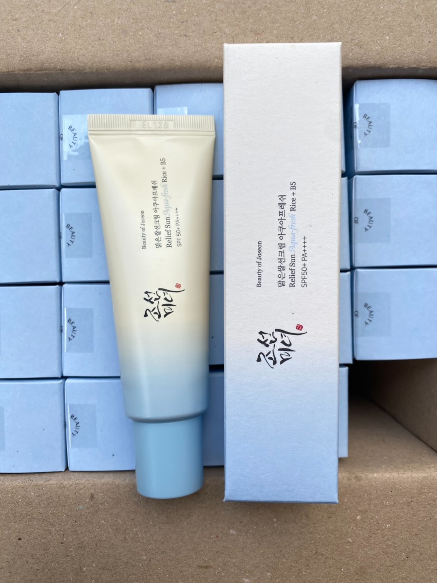 ใหม่ สีฟ้า - Beauty of Joseon Relief Sun Aqua-Fresh Rice B5 SPF50+ PA++++ 50ml.