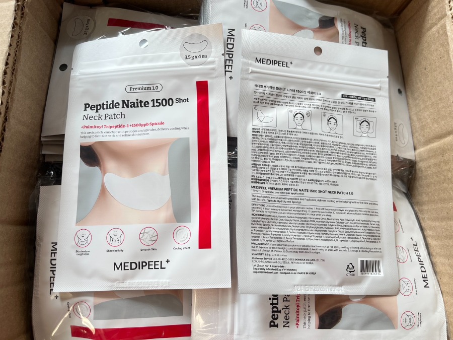 แผ่นมาร์กคอ Medi-Peel Premium Peptide Naite 1500 Shot Neck Patch (1ซอง/4แผ่น)