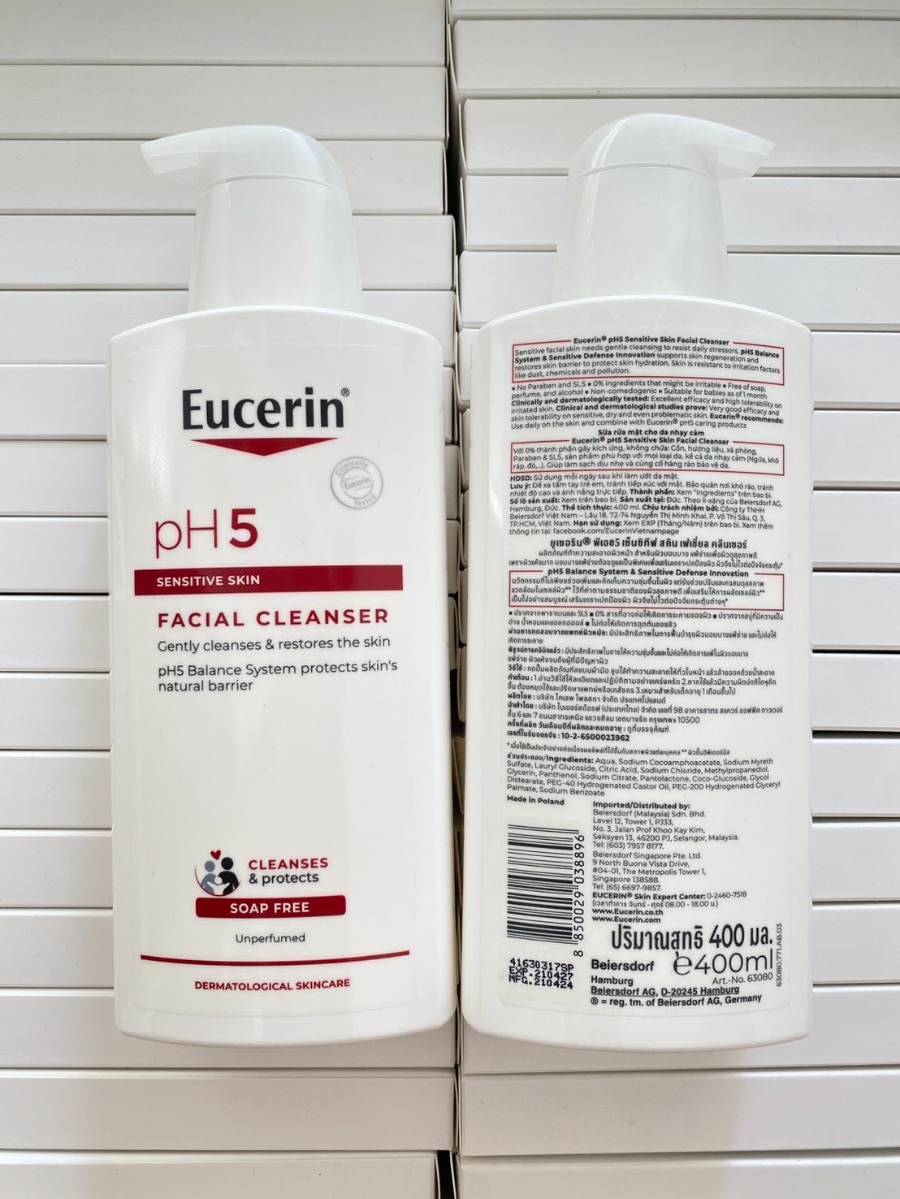 Eucerin PH5 Sensitive skin Facial Cleanser 400ml.